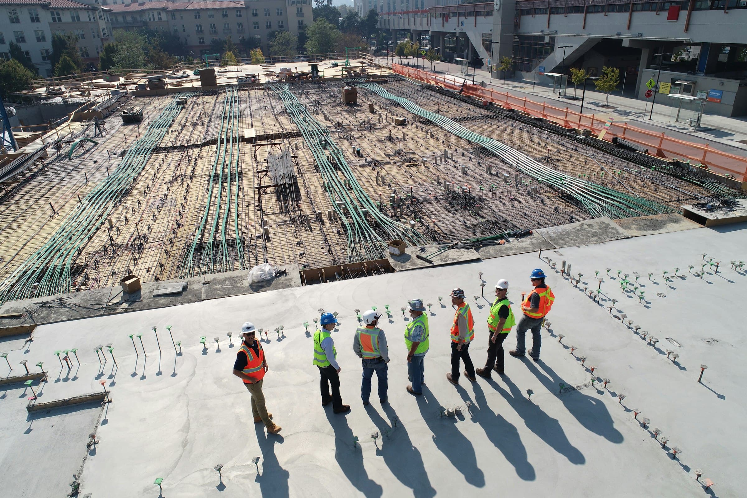 Project team on a major construction site